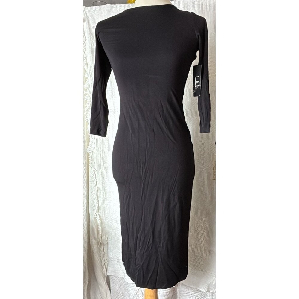 Lulus Backless Black Dress S NWT